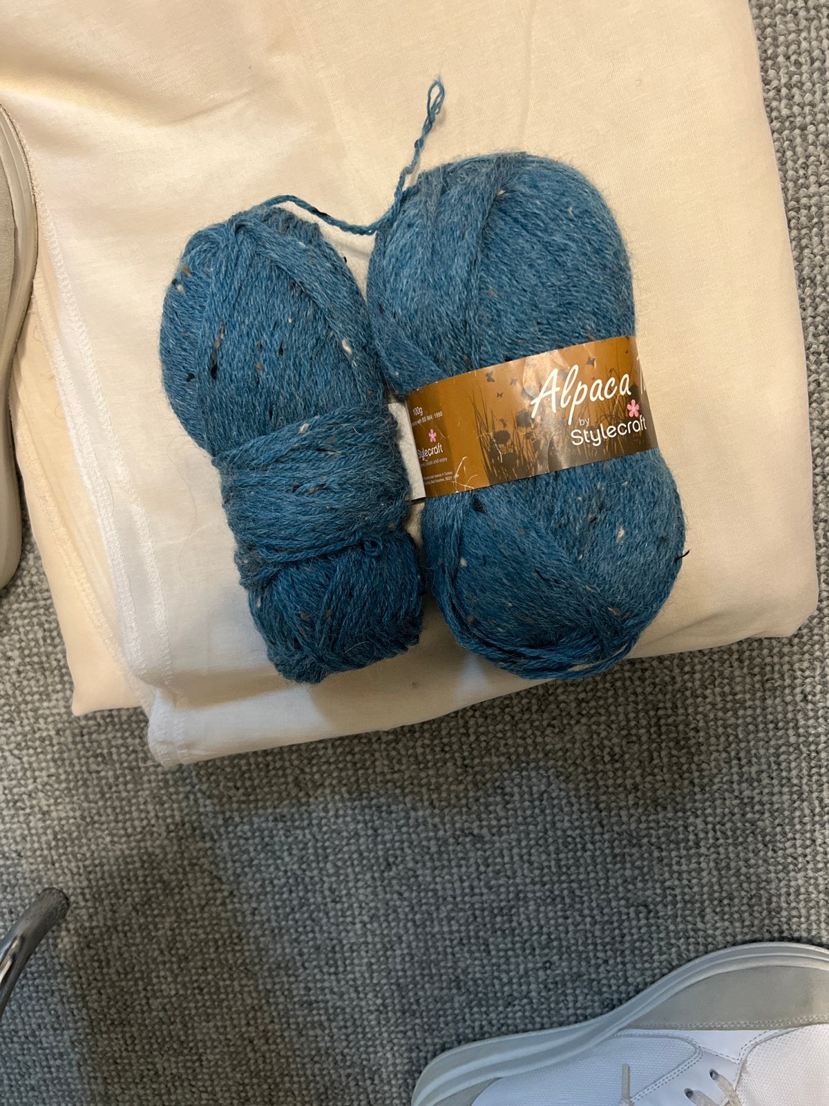 Stylecraft Alpaca Tweed Wol - Blauw (2 bollen), Ophalen of Verzenden, Zo goed als nieuw, Breien of Haken, Wol of Garen