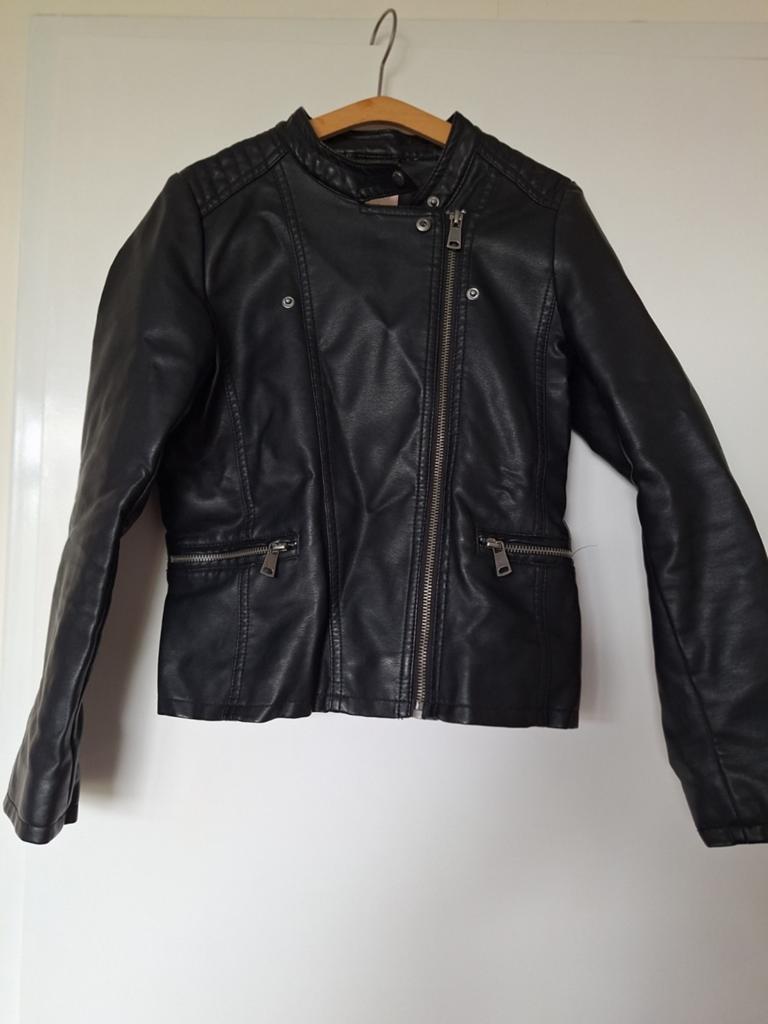 Bikerjas maat 146, Kinderen en Baby's, Kinderkleding | Maat 146, Ophalen of Verzenden, Zo goed als nieuw, Meisje, Jas