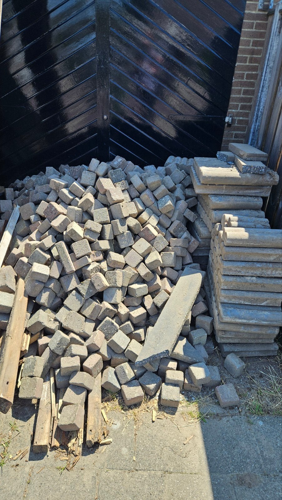 Gebruikte stenen 10x10x6 - Ideaal voor tuin of pad, Ophalen, Gebruikt, Klinkers, 10 m² of meer