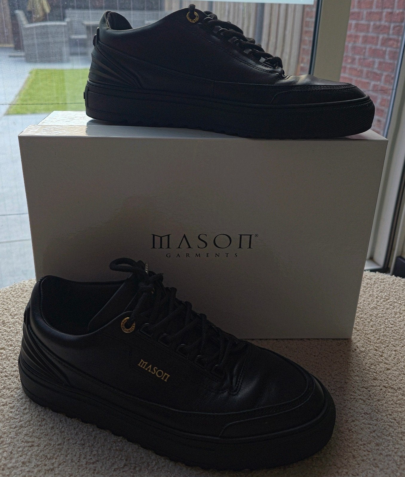 Mason Garments Firenze Leather Black Sneakers Maat 42, Verzenden, Zwart, Mason Garments, Sneakers of Gympen