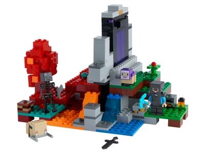 LEGO Minecraft 21172 Het Verwoeste Portaal, Minecraft, Lego, Compleet, Ophalen of Verzenden