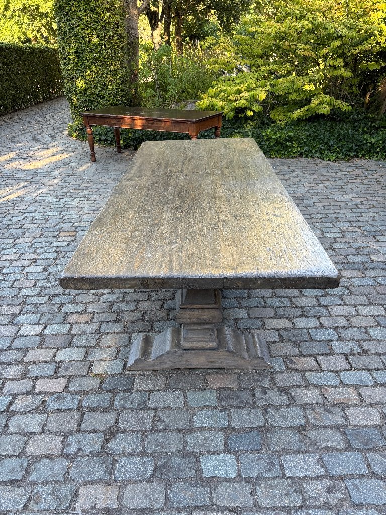 enorme klooster tafel van 270 x 110 cm!! blad 6,5 cm! zwaar!, Huis en Inrichting, Tafels | Eettafels, Ophalen, 100 tot 150 cm