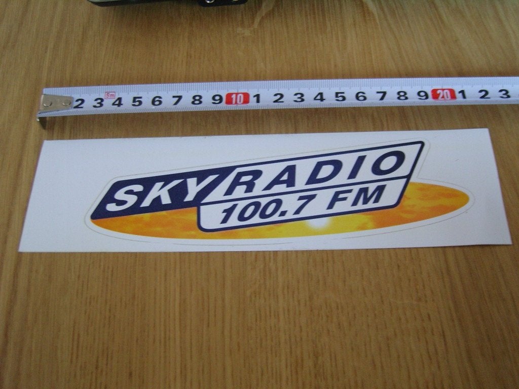sticker omroep SKY RADIO 100.7 FM, Ophalen of Verzenden, Zo goed als nieuw