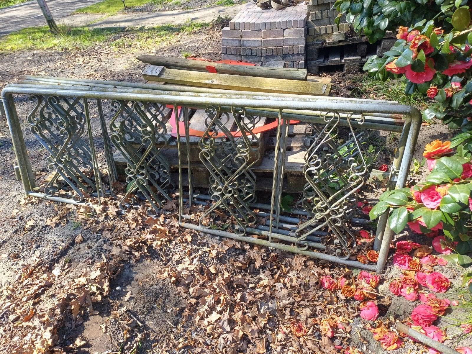 Decoratief ijzeren hekwerk met poort, Ophalen, Met poort, Gebruikt, Sierhekwerk
