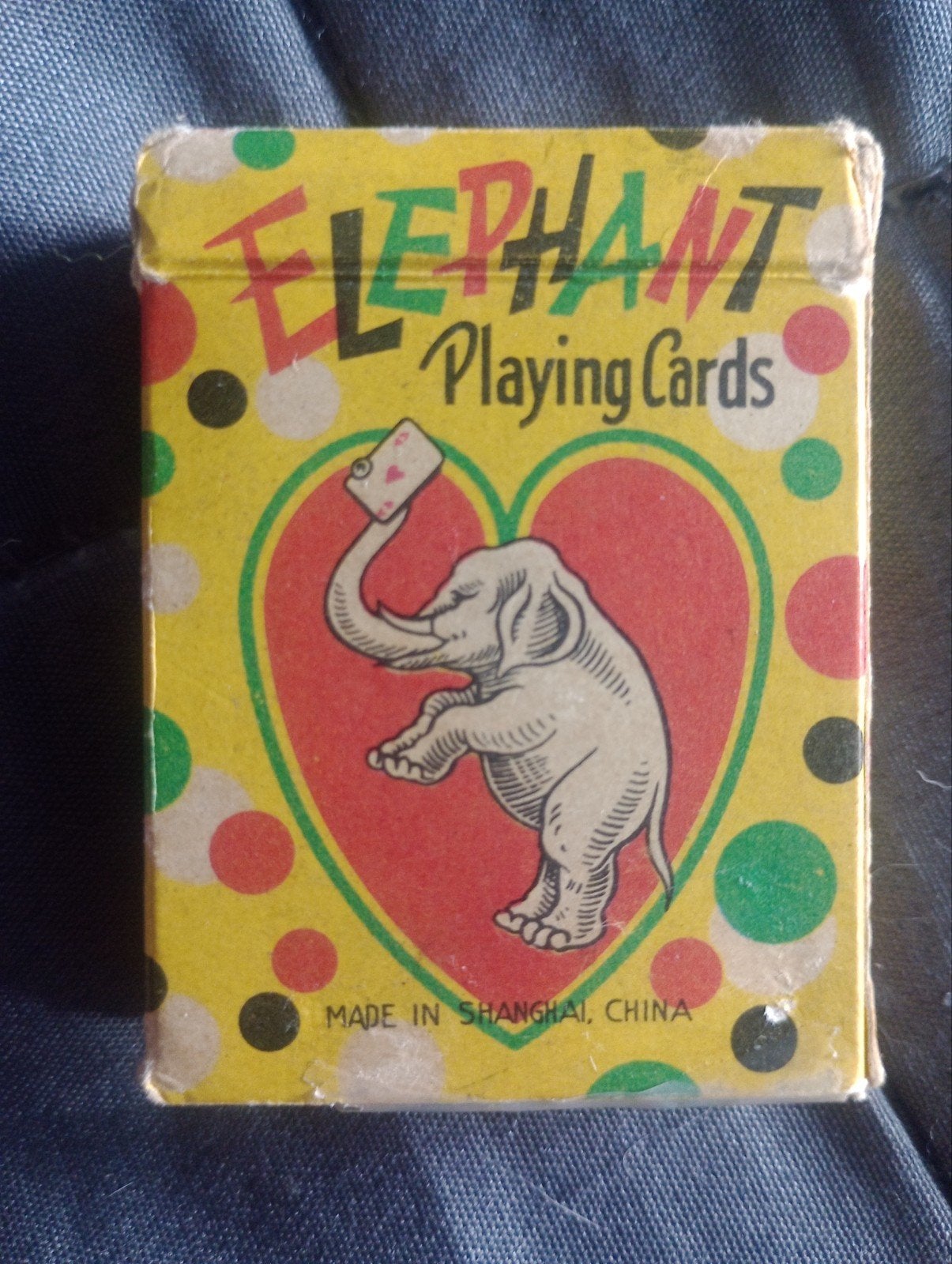 Vintage Elephant Playing Cards - Made in Shanghai, China, Een of twee spelers, Ophalen of Verzenden, Gebruikt, Made in Shanghai, China