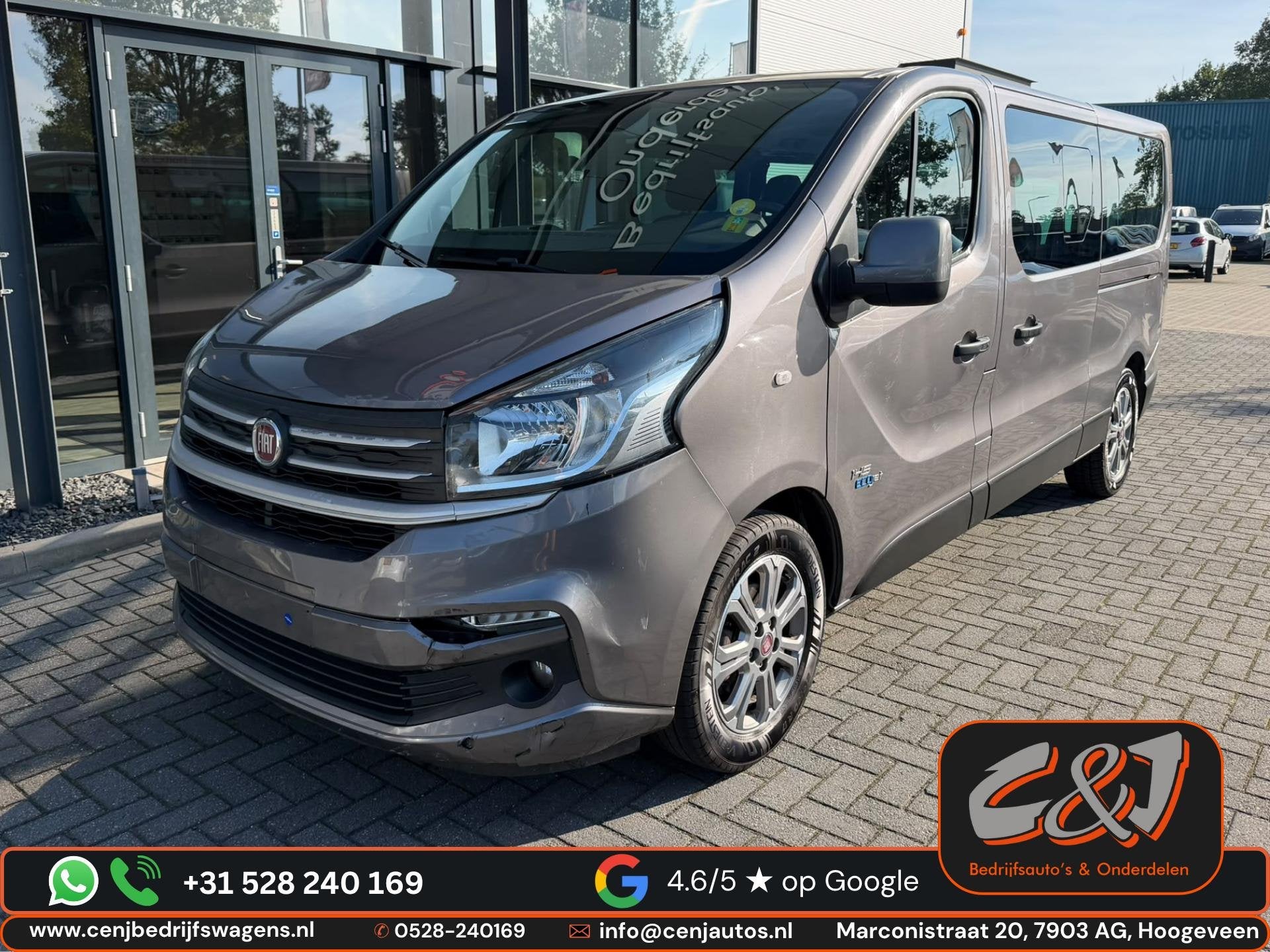Fiat Talento Combi 1.6 Mjet 145HP TT EXPORT l voorschade l 9, Auto diversen, Overige carrosserieën, 1600 cc, Zilver of Grijs, Fiat