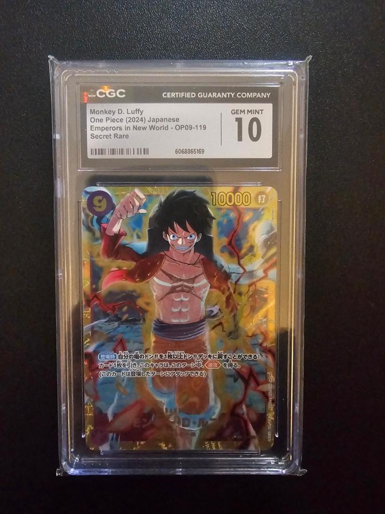 Monkey D. Luffy Secret Rare CGC 10 - One Piece Card Game, Hobby en Vrije tijd, Verzamelkaartspellen | Overige, Ophalen of Verzenden