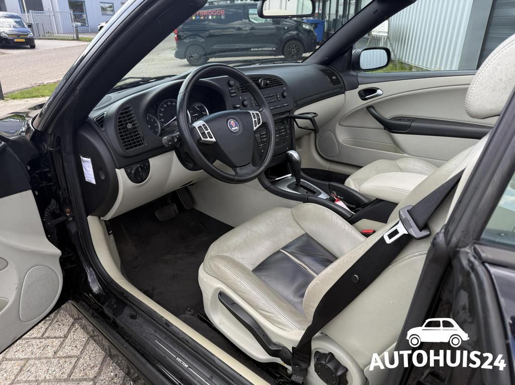 Saab 9-3 Cabrio 1.8t Vector Automaat JET BLACK|LEDER|17", Auto's, Saab, 1998 cc, Gebruikt, Beige, 4 cilinders