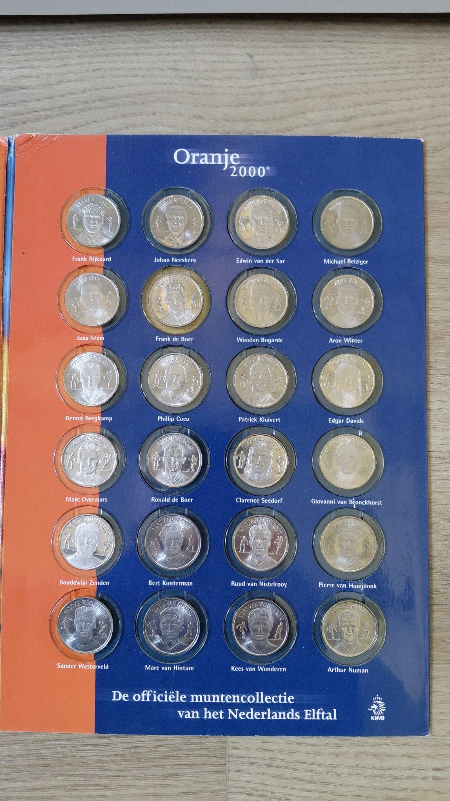 Oranje 2000 Muntenverzameling Nederlands Elftal, Ophalen of Verzenden, Verzamelmap