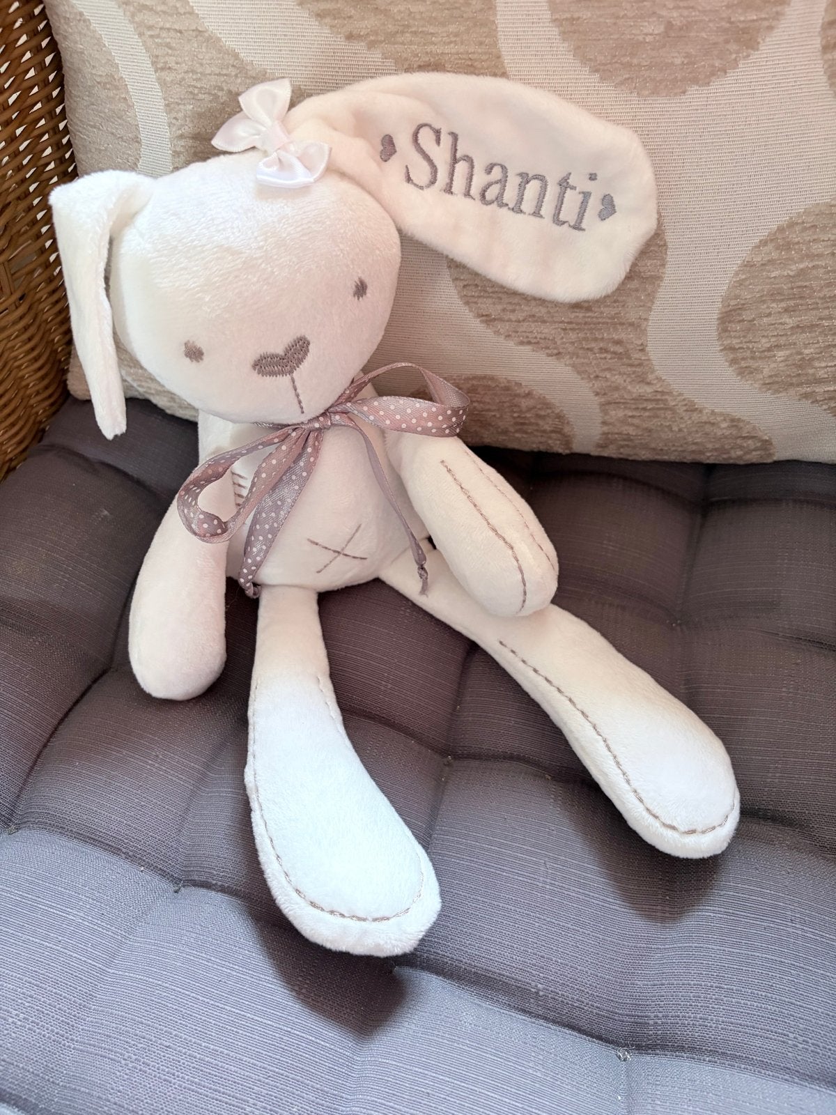 Lief zacht konijntje met naam - Verschillende kleuren, Kinderen en Baby's, Ophalen of Verzenden, Nieuw
