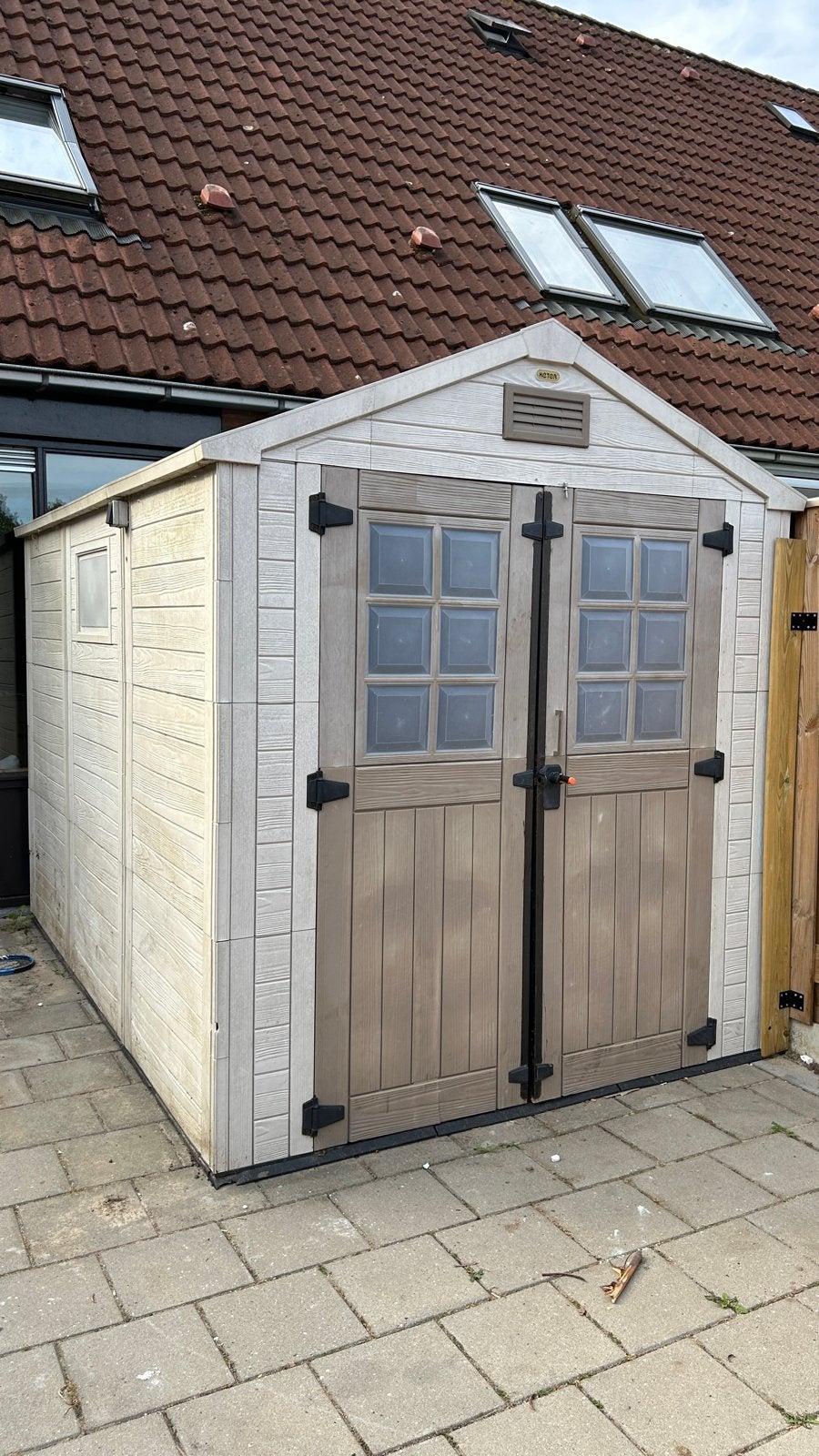 Keter kunststof tuinhuisje/opbergbox - gebruikt, Tuin en Terras, Ophalen, Zo goed als nieuw, Kunststof, Overige typen