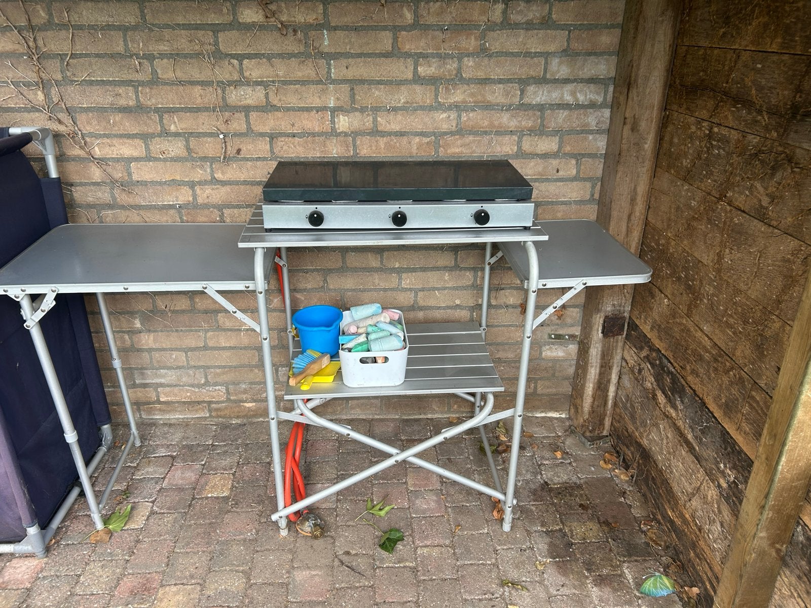 Complete Campingkeuken met gasstel, Ophalen, Zo goed als nieuw
