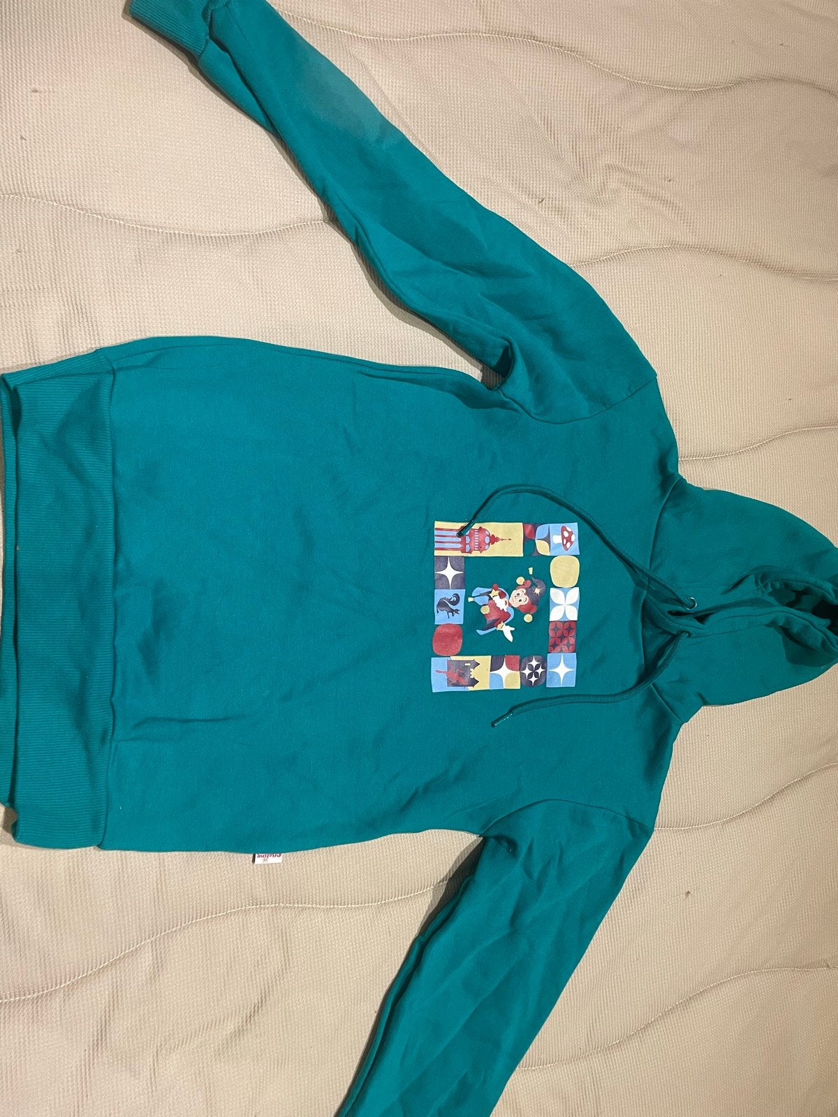 Efteling hoodie met print - Maat S, Ophalen of Verzenden, Gedragen, Maat 38/40 (M), Groen