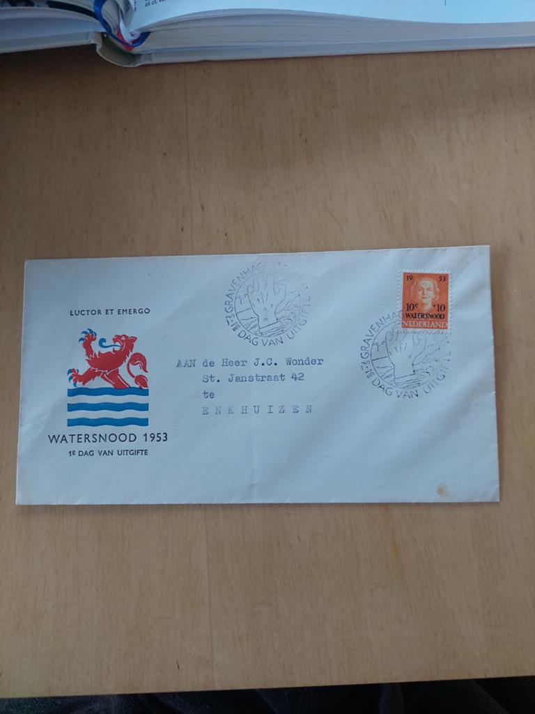 Fdc E12 beschreven., Ophalen of Verzenden, Nederland