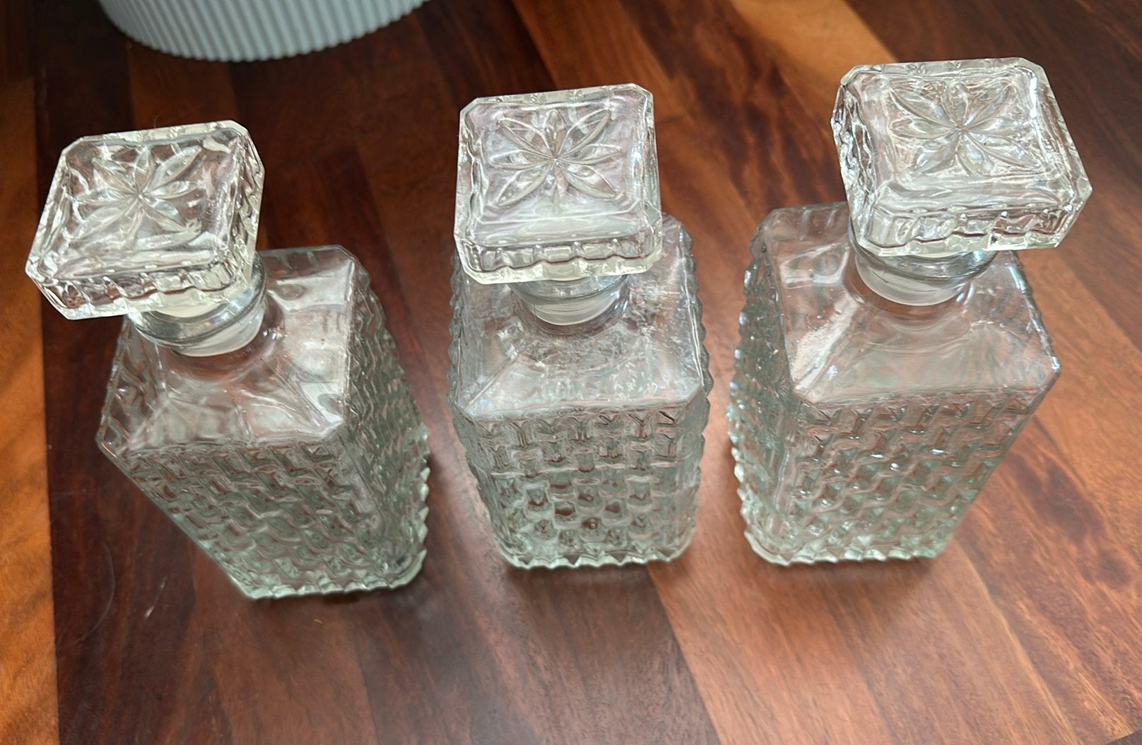 3 glazen karaffen, Ophalen, Glas, Overige stijlen, Glas of Glazen