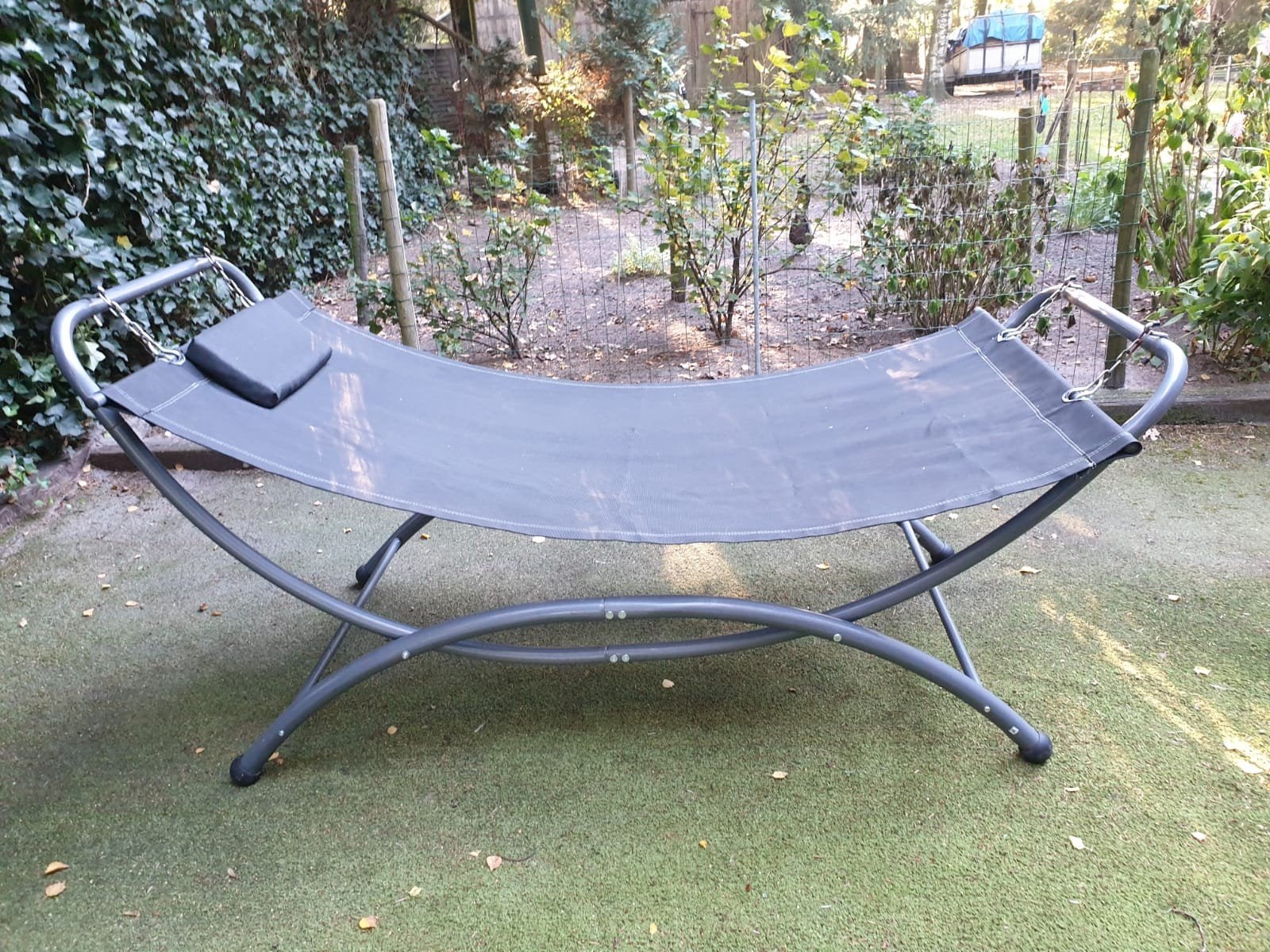 Comfortabel hangmat met standaard - Gebruikt, Tuin en Terras, Ophalen, Gebruikt, Met standaard, Eenpersoons