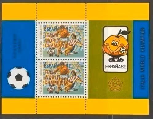 Indonesie 1982 - ZBL blok 54 - Wereldkampioenschap voetbal, Postzegels en Munten, Verzenden, Postfris, Zuidoost-Azië