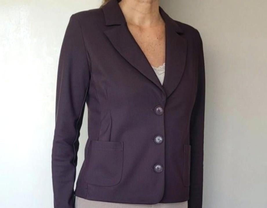 Studio Anneloes Bonded blazer S Dikke Travelstof Donkerbruin, Studio Anneloes, Bruin, Ophalen of Verzenden, Zo goed als nieuw