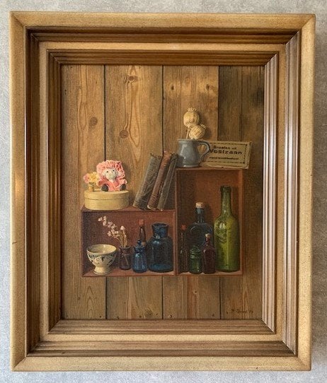 Schilderij van Klaas Bood "Groeten uit Westzaan", Ophalen