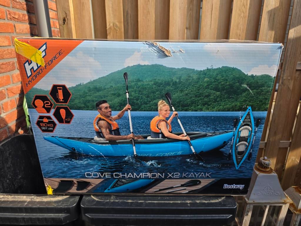 Bestway Hydro-Force Cove Champion X2 Opblaasbare Kayak, Watersport en Boten, Ophalen of Verzenden, Opblaasbaar, 2-persoons