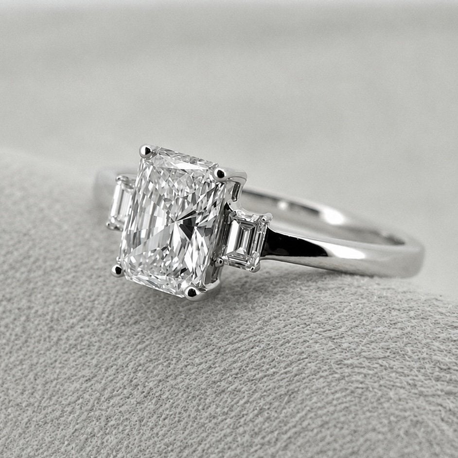 CVD Lab Diamant Ring 1,47cttw 18K/750 Gold E VS1 IGI maat 54, Sieraden, Tassen en Uiterlijk, Ringen, Nieuw, Ophalen of Verzenden