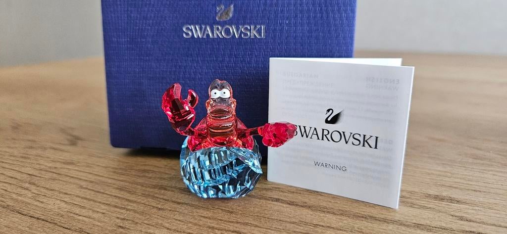 Swarovski Disney De Kleine Zeemeermin Sebastiaan, Ophalen of Verzenden, Nieuw, Figuurtje