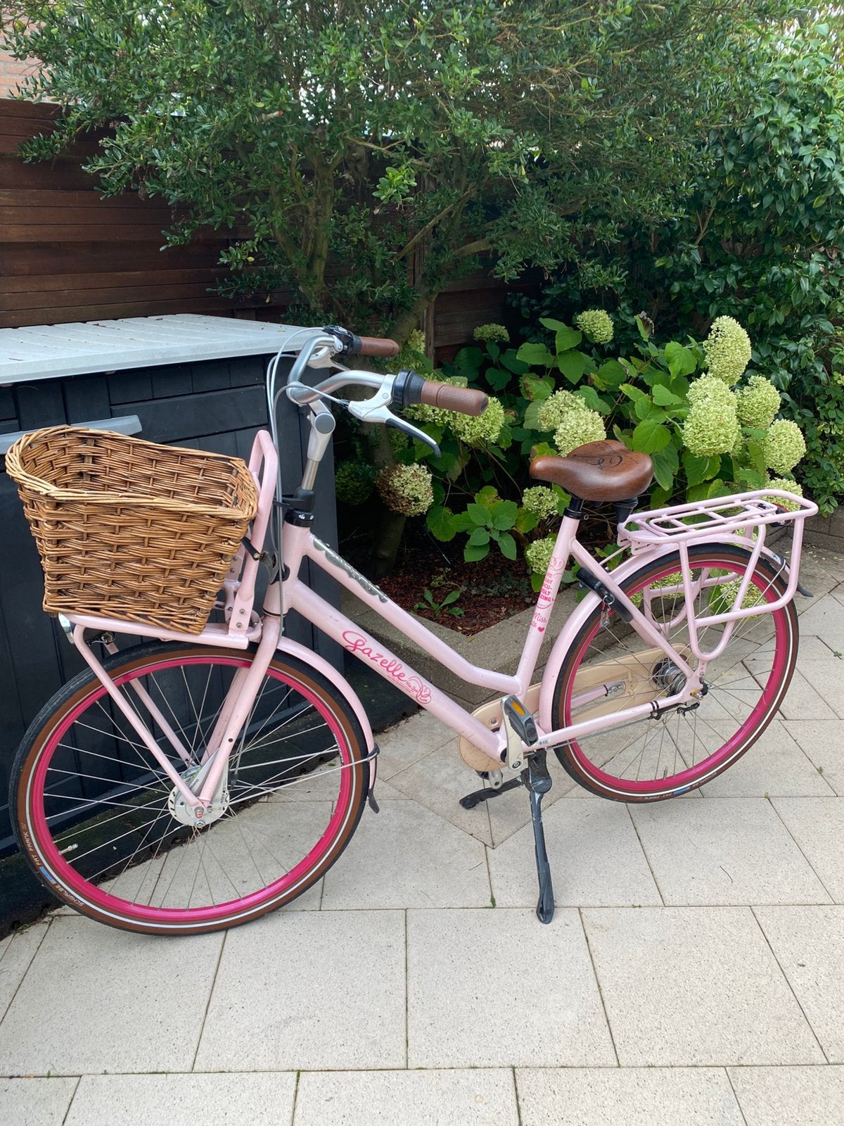 Gazelle miss grace roze, 56 cm of meer, Ophalen, Gebruikt, Handrem