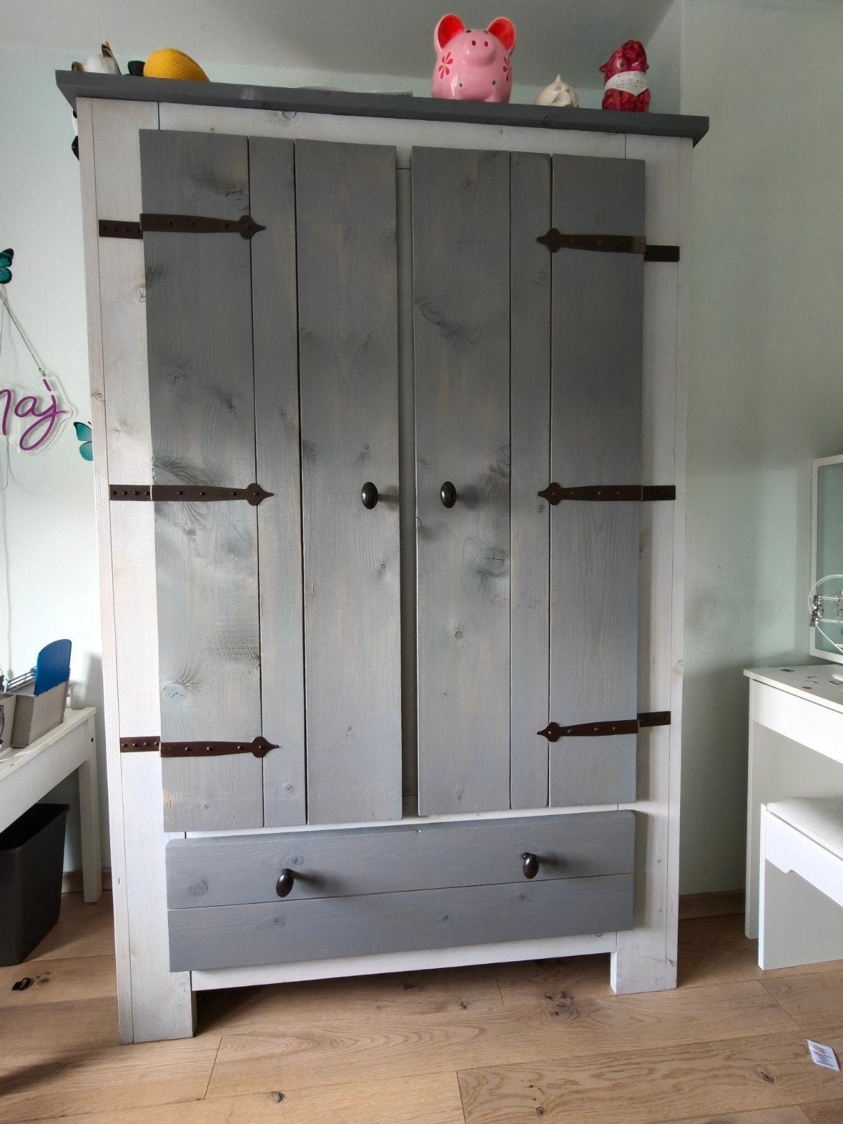 Steigerhouten kinderkamer te koop, Kinderen en Baby's, Gebruikt, Kast, 50 tot 70 cm, 105 cm of meer