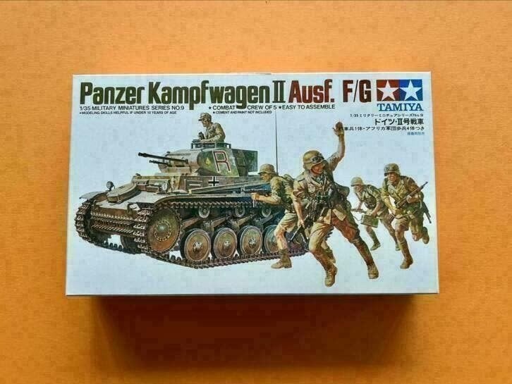 Tamiya Panzer II & figures 1/35 mm009, Tank, Italeri, Verzenden, 1:32 tot 1:50