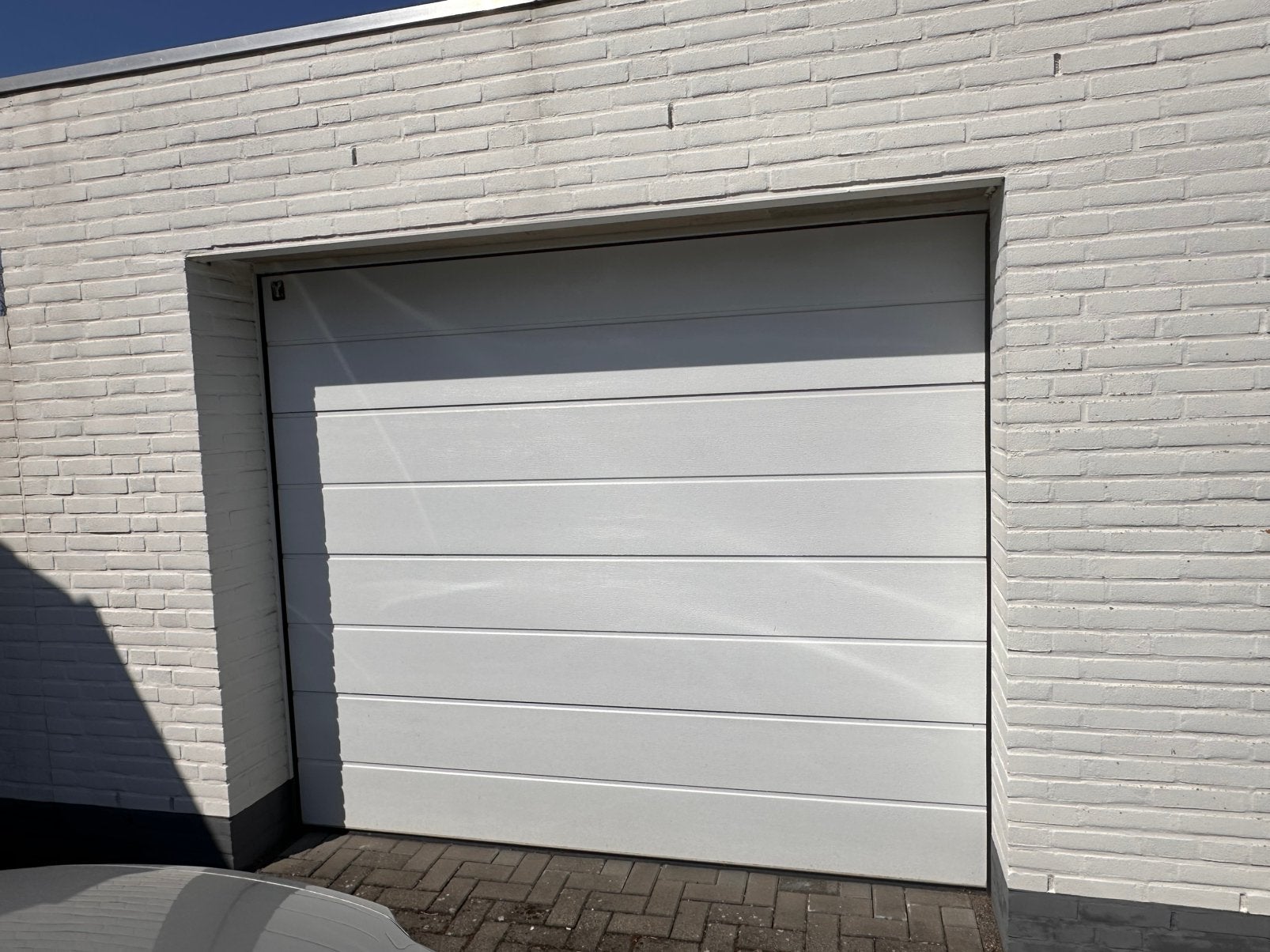Garagedeur elektrisch wit 265cm b 213cm h elektrisch,, Ophalen, Zo goed als nieuw