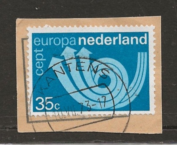 S- Ned. gestempeld Kantens 1973, Ophalen of Verzenden, Na 1940, Gestempeld
