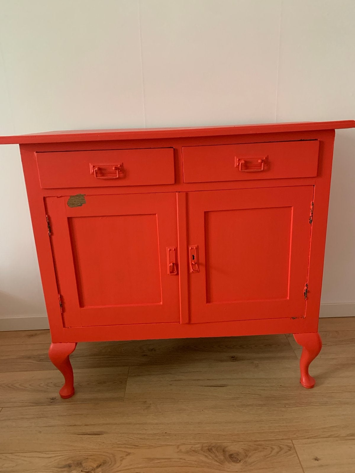 Houten kastje met lades en deuren, Ophalen, Gebruikt, 50 tot 100 cm, Met lade(s)