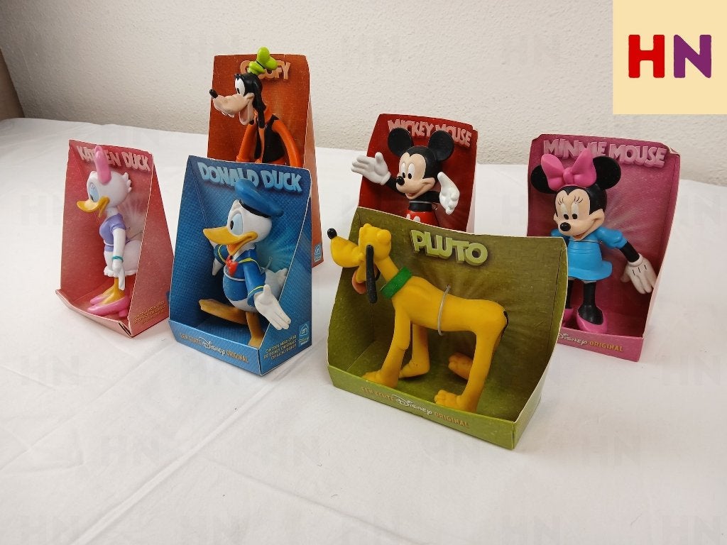Complete Set 6 AH Disney Original Figuren (2011), Verzamelen, Disney, Albert Heijn B.V., Klantenservice@ah.nl, Beeldje of Figuurtje