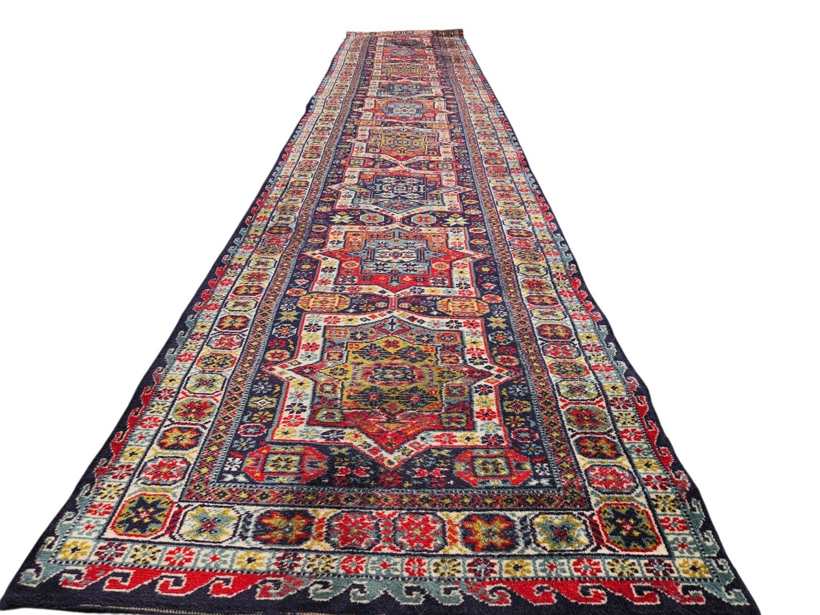 Prachtige vintage loper 70 x 340 cm, Gebruikt, 200 cm of meer, Rechthoekig, 50 tot 100 cm
