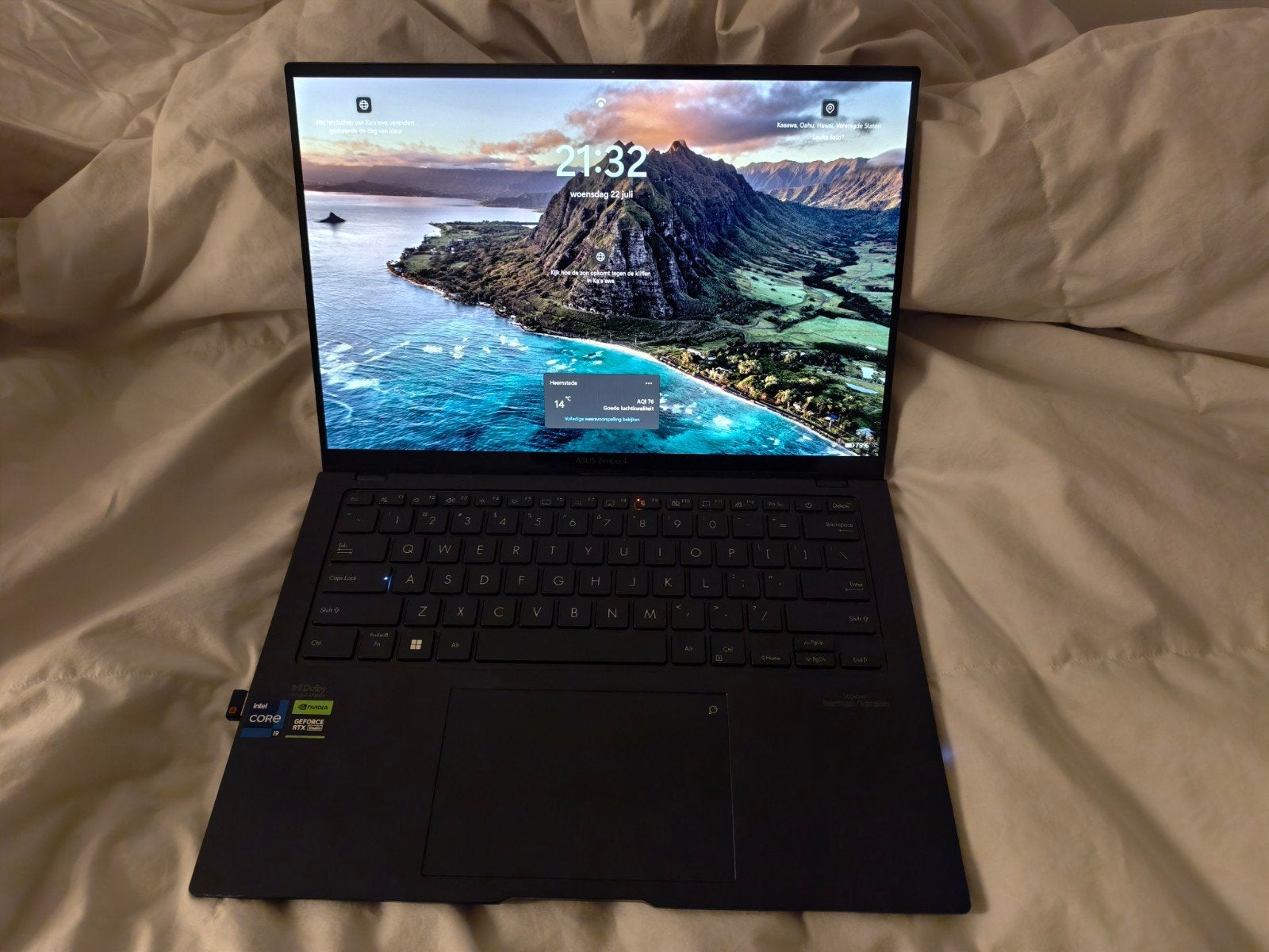 Asus Zenbook Pro 14 OLED 14.5" i9 48GB RAM RTX 4070 Touch..., Computers en Software, Windows Laptops, Ophalen, 14 inch, Zo goed als nieuw