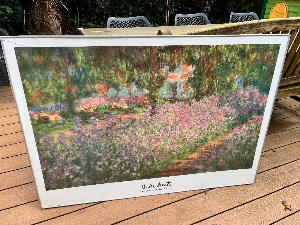 Poster met lijst Monet, Gebruikt, Met lijst, Deurposter of groter, Rechthoekig Liggend