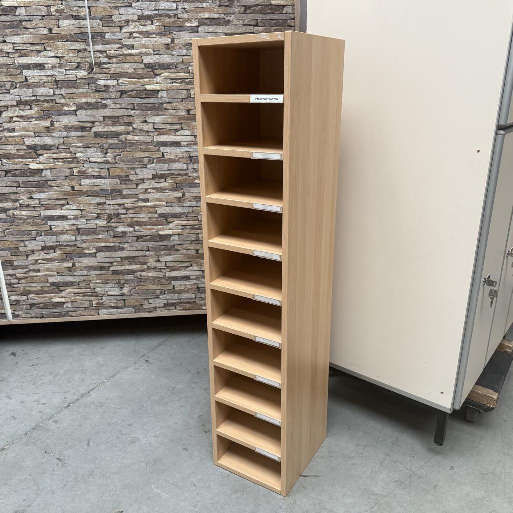 Vakkenkast met 10 vakken - 136x28x32 cm, Niet ingevuld, Gebruikt, Niet ingevuld, Niet ingevuld