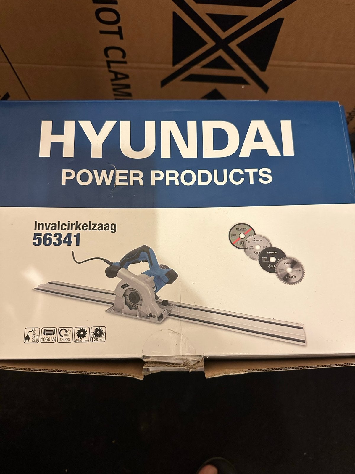 Hyundai Invalzaag 56341 - 1050W met rail, Ophalen of Verzenden, Nieuw, 600 tot 1200 watt, Invalzaag