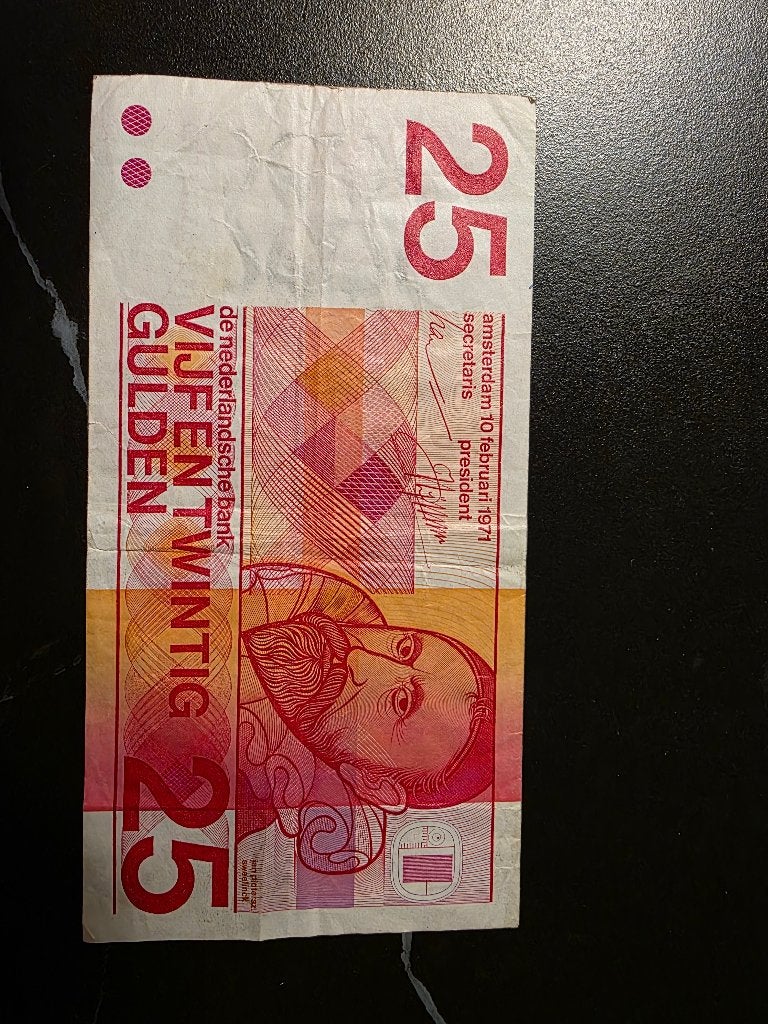 25 gulden biljet, Postzegels en Munten, Ophalen of Verzenden, 25 gulden, Los biljet