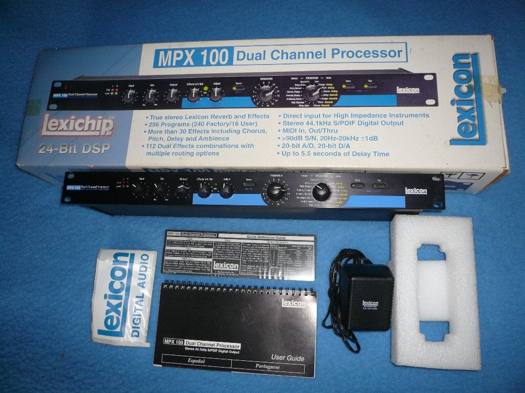 Lexicon MPX-100 multi efx processor + box + manual + adapter, Ophalen of Verzenden, Zo goed als nieuw, Chorus