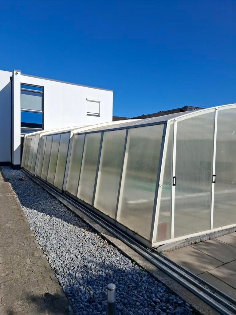 Zwembadoverkapping - Schuifbaar, Gebruikt, Overige typen, 300 cm of meer, 400 cm of meer