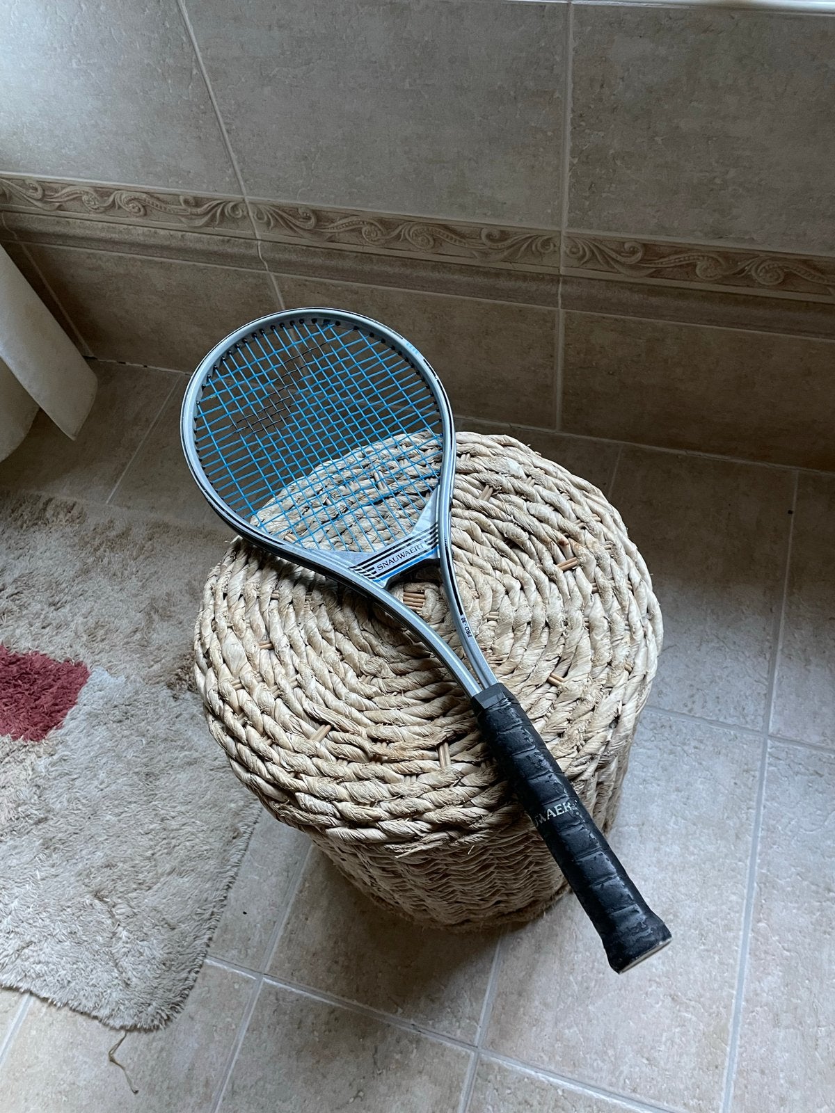 Vintage Snauwaert Tennisracket met Hoes, Sport en Fitness, Ophalen of Verzenden, Gebruikt, Racket, Overige merken