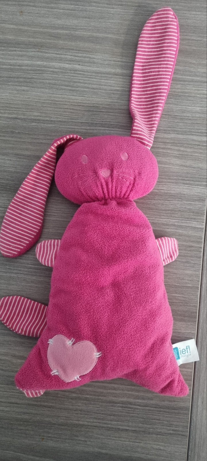 Lief! konijn roze, Kinderen en Baby's, Speelgoed | Knuffels en Pluche, Ophalen of Verzenden, Zo goed als nieuw, Roze, Konijn