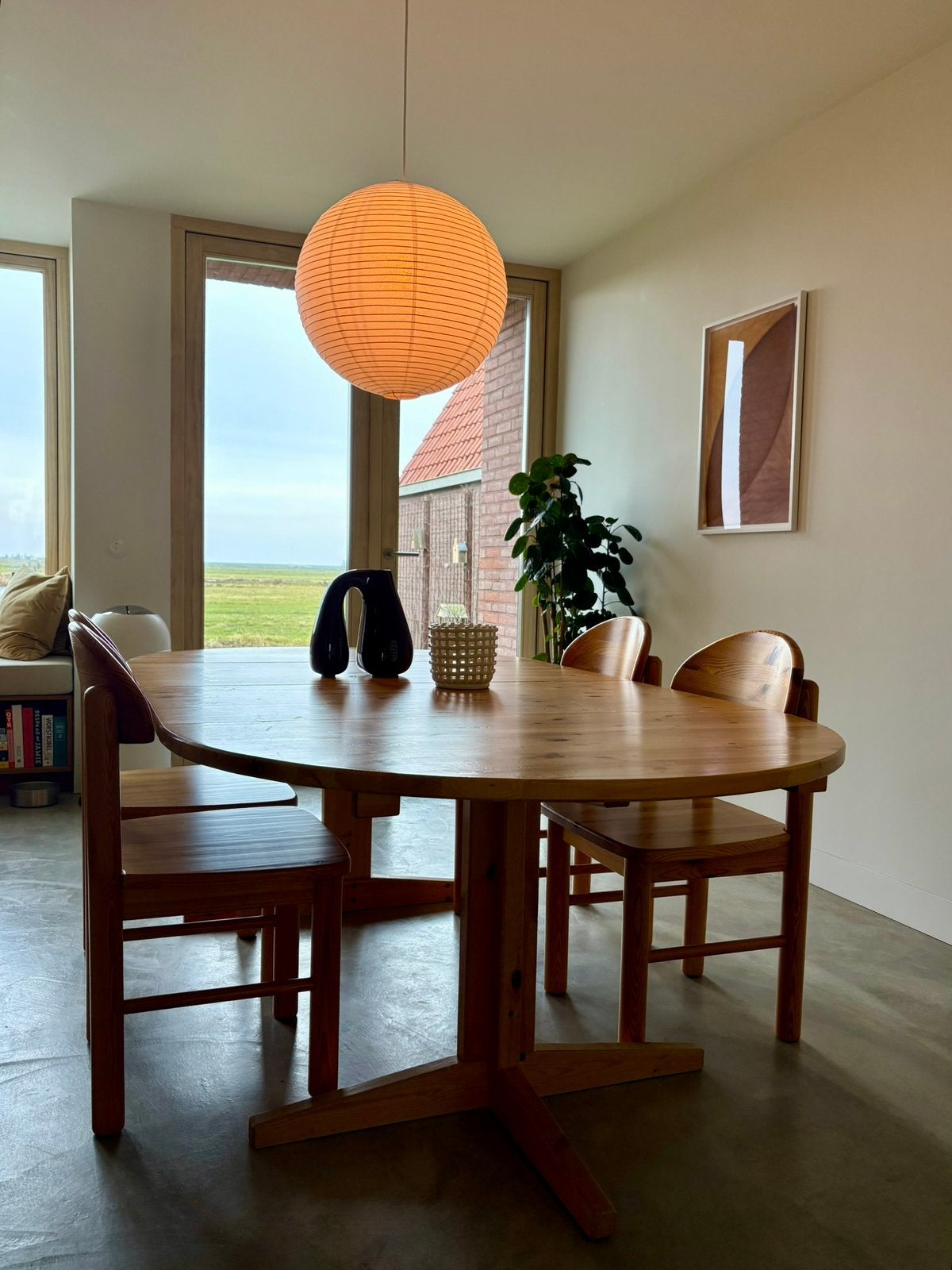 Massief grenen houten vintage eettafel uitschuifbaar, Huis en Inrichting, Tafels | Eettafels, Ophalen, Gebruikt, 100 tot 150 cm