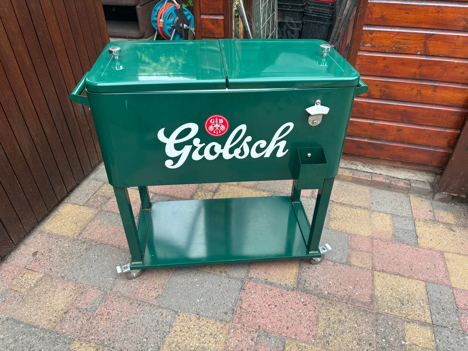 Grolsch Koelbox op wielen - Perfect voor feestjes!, Ophalen, Gebruikt, Koelbox, Koelelement
