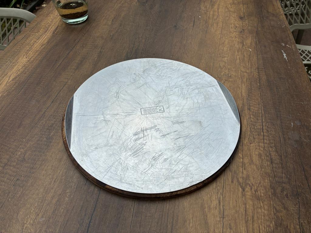 Weber Pizzasteen met Snijplank - Gebruikt, Tuin en Terras, Ophalen, Gebruikt