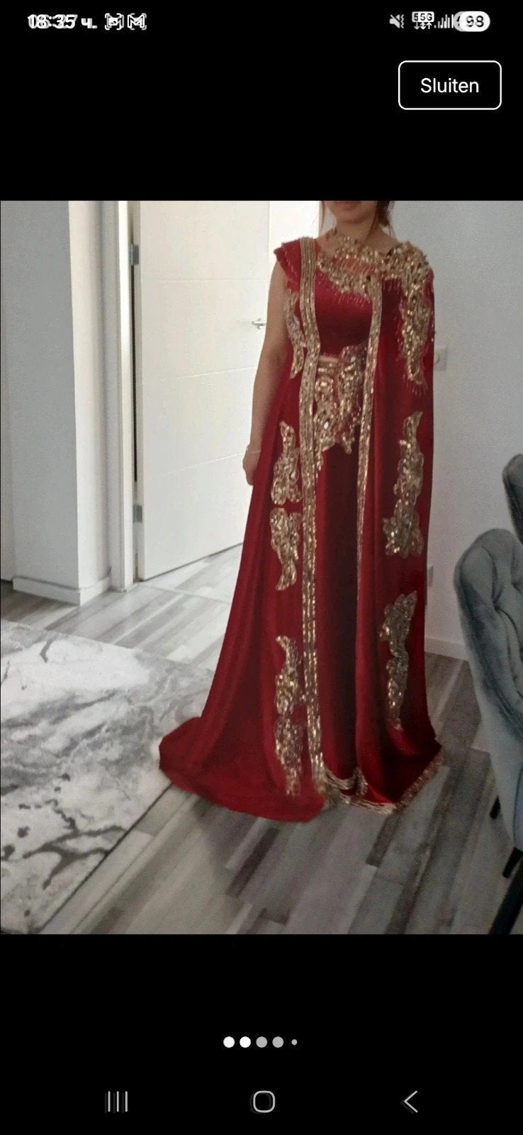 Bindali henna jurk maat 38, Kleding | Dames, Gelegenheidskleding, Ophalen of Verzenden, Zo goed als nieuw, Maat 38/40 (M), Overige typen