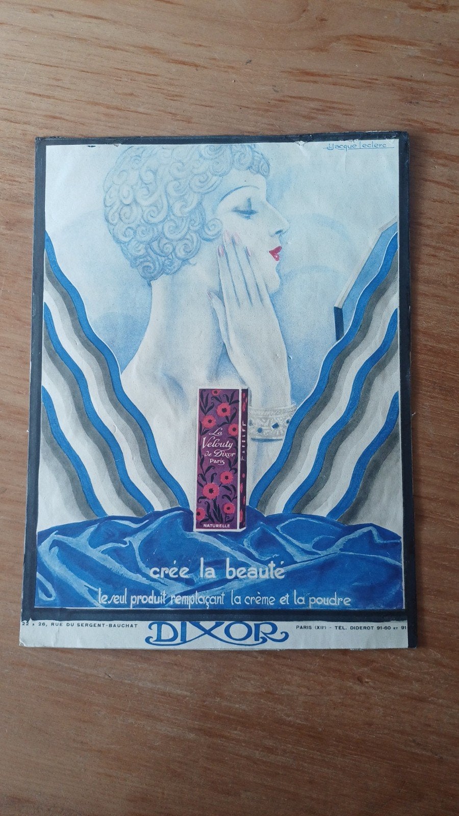 Dixor (Cosmetica) 1930 Velouty, Art Deco, J. Jacques Leclerc, Ophalen of Verzenden