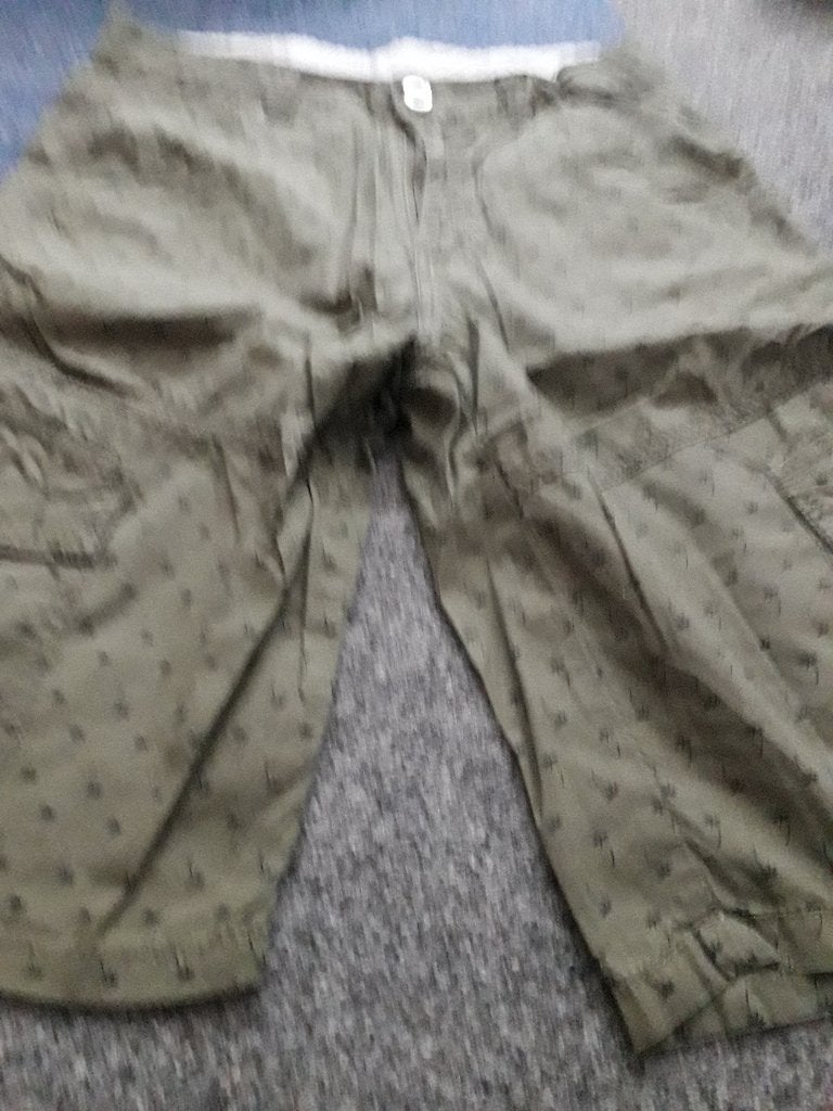 Korte antriciet broek met pslmboompjes maat 158/164, Kinderen en Baby's, Kinderkleding | Maat 158, Ophalen of Verzenden, Zo goed als nieuw