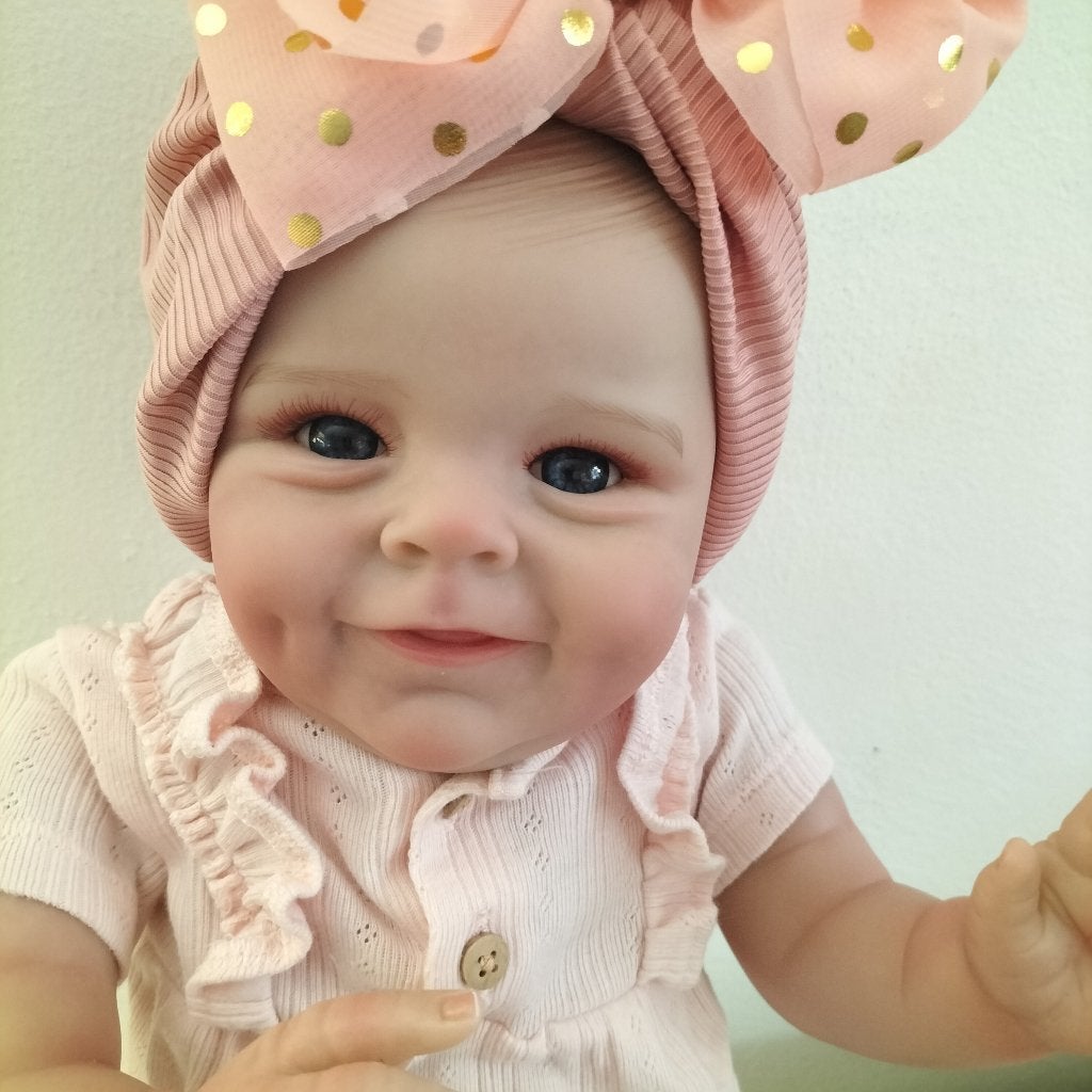 Reborn baby meisje 50 cm, Ophalen of Verzenden, Nieuw, Babypop, Levensecht of Reborn